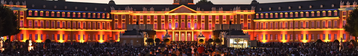 Lichtkunst auf dem Karlsruher Schloss